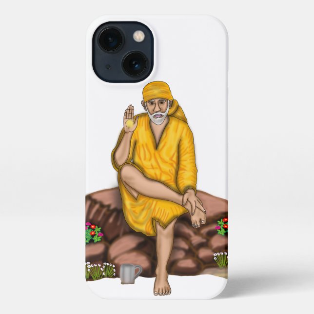 Coque iPhone Affaire téléphonique Sai Baba (Verso)