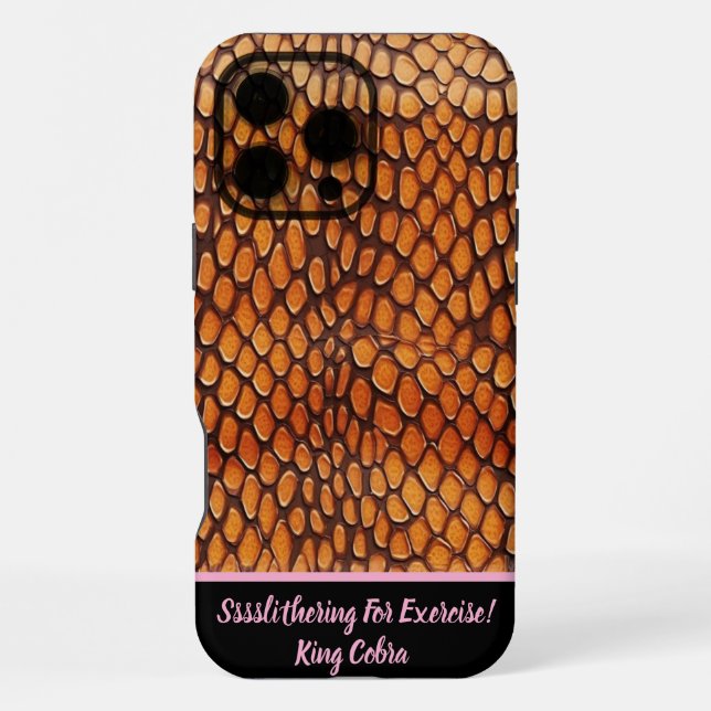 Coque iPhone Affichage artistique de peau de serpent complexe (Verso)