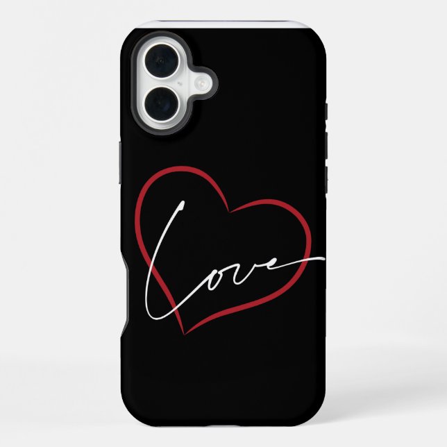 Coque iPhone affiche d'amour manuscrite  (Verso)