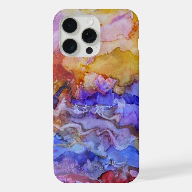 Coque iPhone Affiche d'art abstrait Dancing World Dreamscape (Verso)