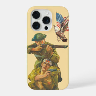 Coque iPhone 15 Pro Affiche d'art de Doughboy américain de la WW1