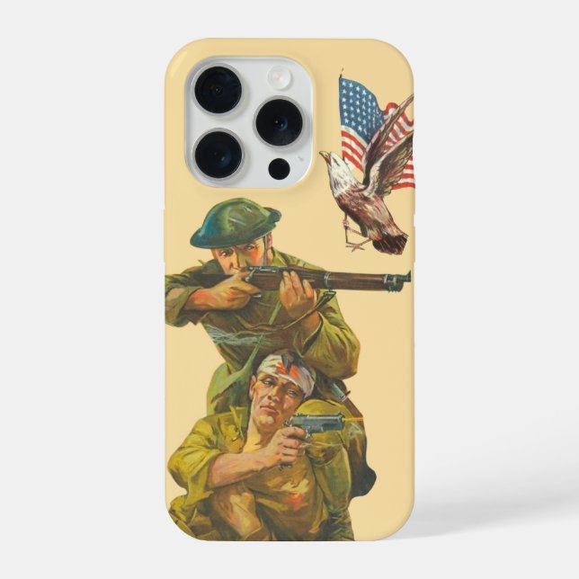 Coque iPhone Affiche d'art de Doughboy américain de la WW1  (Verso)