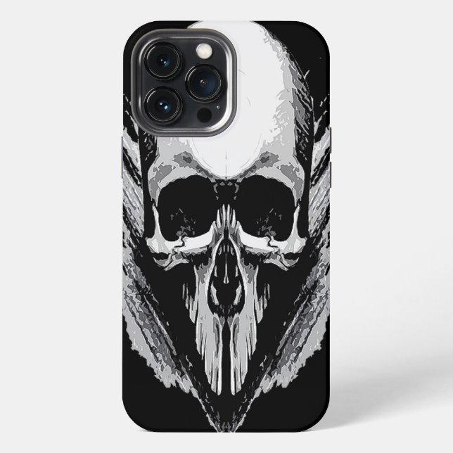 Coque iPhone Affiche de vecteur de crâne (Verso)