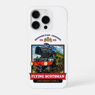 Coque iPhone 16 Pro Affiche Rétro de la Locomotive à Vapeur Flying Sco