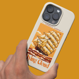 Coque iPhone 16 Pro Affiche Vintage du Navire Clipper Américain Flying