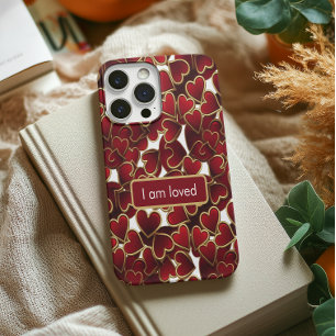Coque iPhone 15 Pro Affirmation Cœurs Dorés