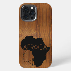 Etui iPhone 13 Pro Max AFRoCA FEMALE Afro plus Afrique apparence de grain