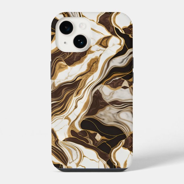 Coque iPhone Agate Marbre Inspiré Texture Luxe (Verso)