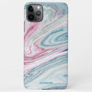 Coque iPhone 11Pro Max Agate personnalisé Nom manuscrit tendance moderne
