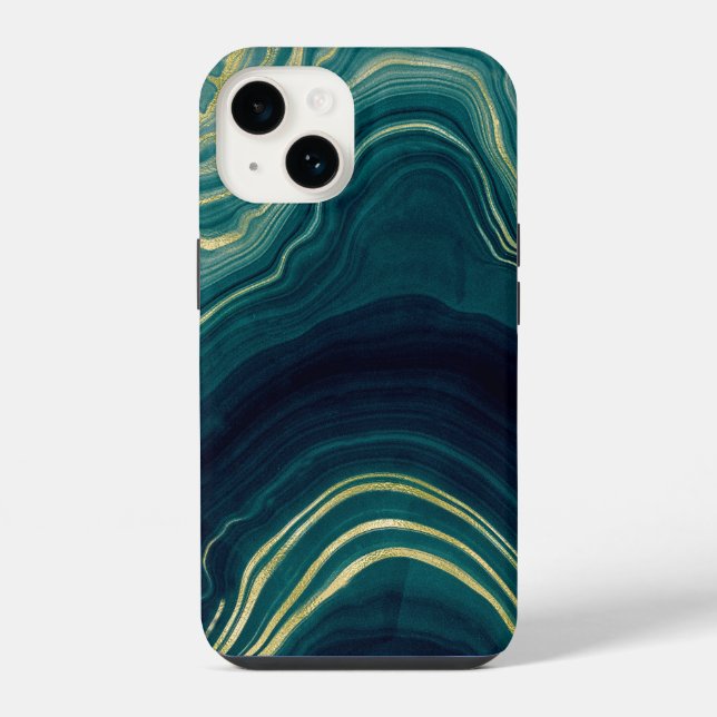 Coque iPhone agate verte (Verso)