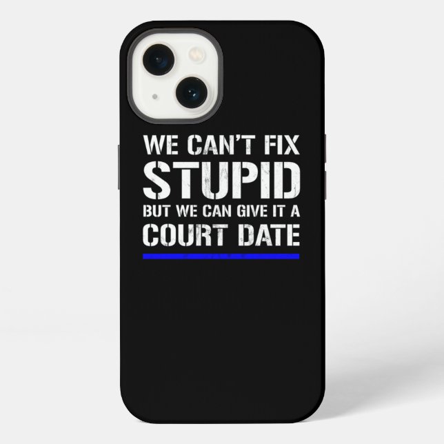 Coque iPhone Agent de police drôle  (Verso)