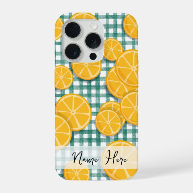 Coque iPhone Agrumes personnalisés sur housse de téléphone Ging (Verso)