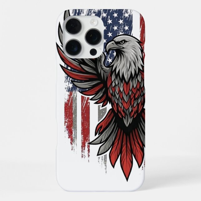 Coque iPhone Aigle américain (Verso)