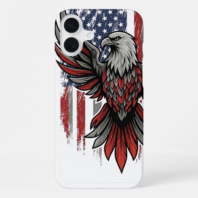 Coque iPhone Aigle américain (Verso)