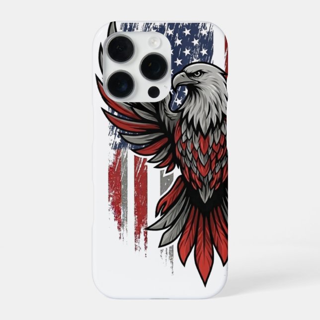 Coque iPhone Aigle américain (Verso)