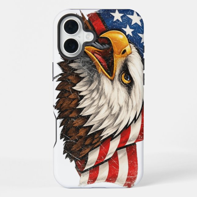 Coque iPhone Aigle américain (Verso)