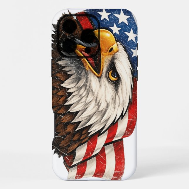 Coque iPhone Aigle américain (Verso)