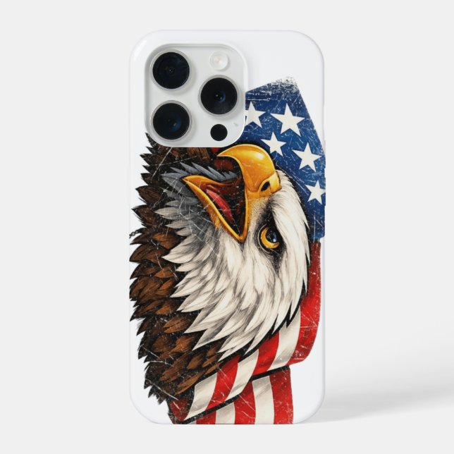 Coque iPhone Aigle américain (Verso)