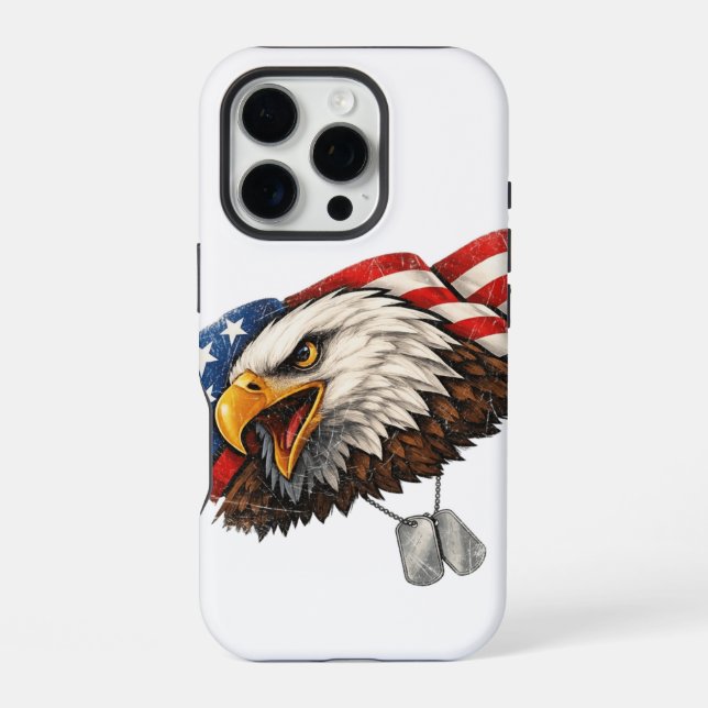 Coque iPhone Aigle américain (Verso)