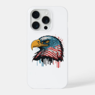 Coque iPhone 15 Pro Aigle américain patriotique Fête de l'Indépendance