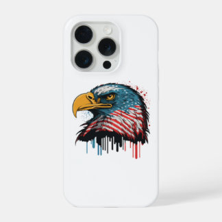 Coque iPhone 15 Pro Aigle américain patriotique Fête de l'Indépendance