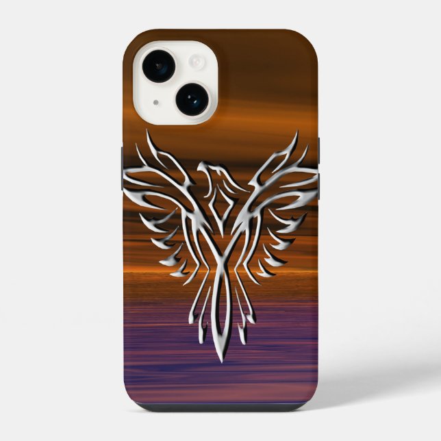Coque iPhone Aigle argenté (Verso)