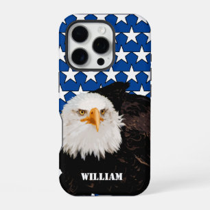 Coque iPhone 16 Pro Aigle chauve patriotique audacieux Fierté USA Amér