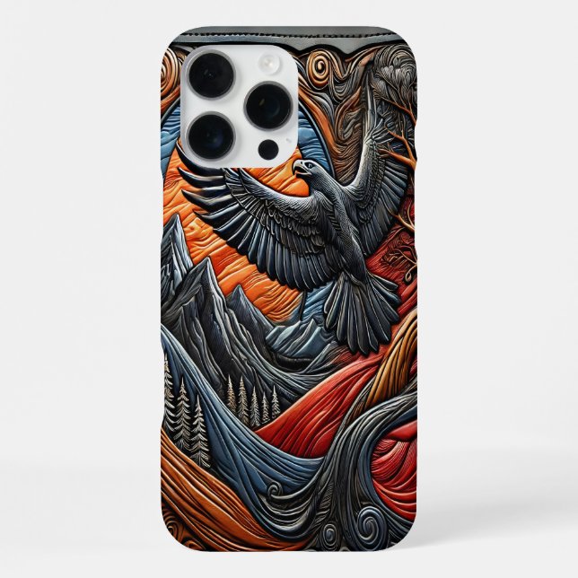Coque iPhone Aigle dans la nature (Verso)