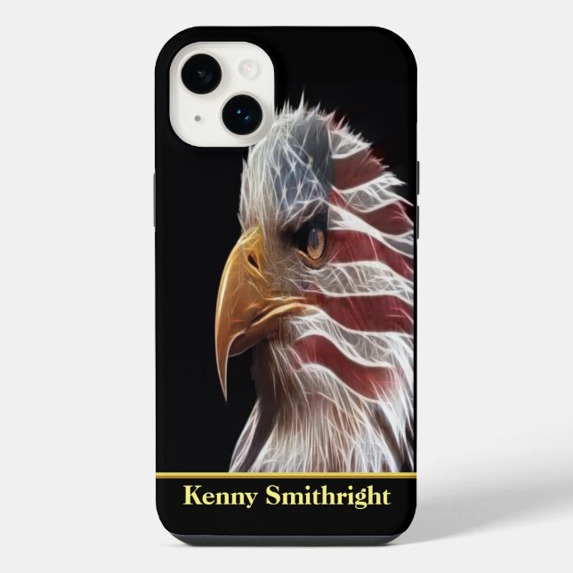 Coque iPhone Aigle patriotique (Verso)