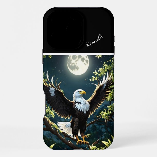 Coque iPhone Aigle Perche Sur Une Branche (Verso)