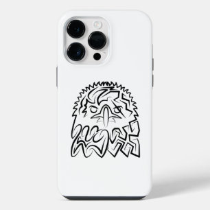 Coque Pour Pour iPhone 14 Pro Max Aigle tribal noir et blanc