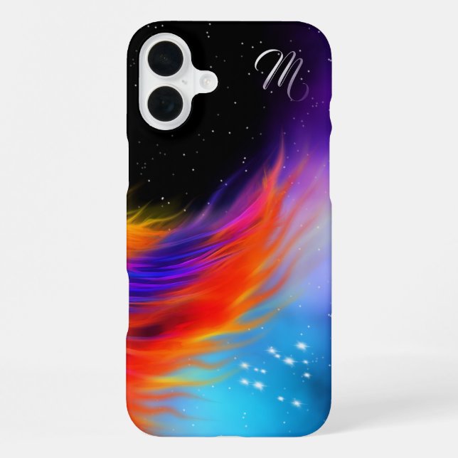Coque iPhone Aile de Phoenix Espace Monogramme (Verso)