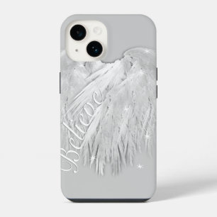 Coque Pour iPhone 14 AILES D'ANGE 'Croire' Cœur Magique