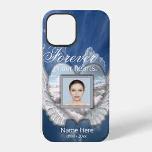 Coque iPhone 12 Pro Ailes d'ange de souvenir personnalisées Cœur Ajout