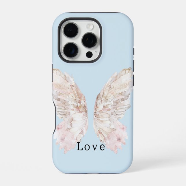Coque iPhone Ailes de papillon rose joli (Verso)