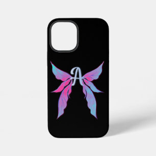 Coque iPhone 12 Mini Ailes séraphiques avec initiale