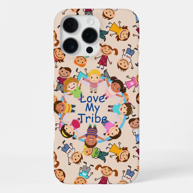 Coque iPhone Aime Ma Tribu (Verso)
