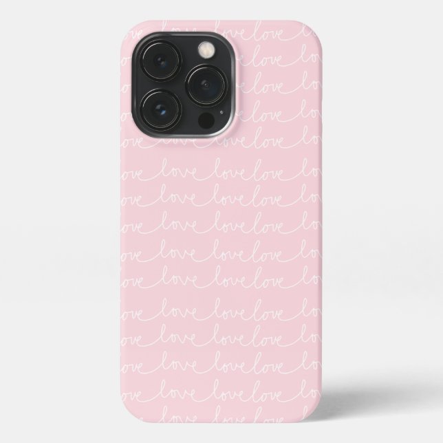 Coque iPhone Aimer le boîtier de téléphone rose (Verso)