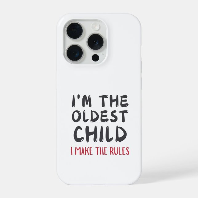 Coque iPhone Aîné Drôle Je Fais Les Règles (Verso)