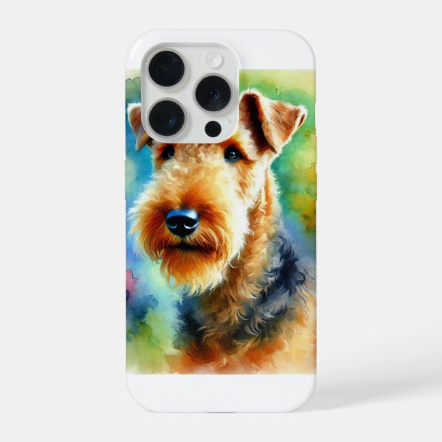 Coque iPhone Airedale Terrier 050724AREF105 - Watercolor (Verso)