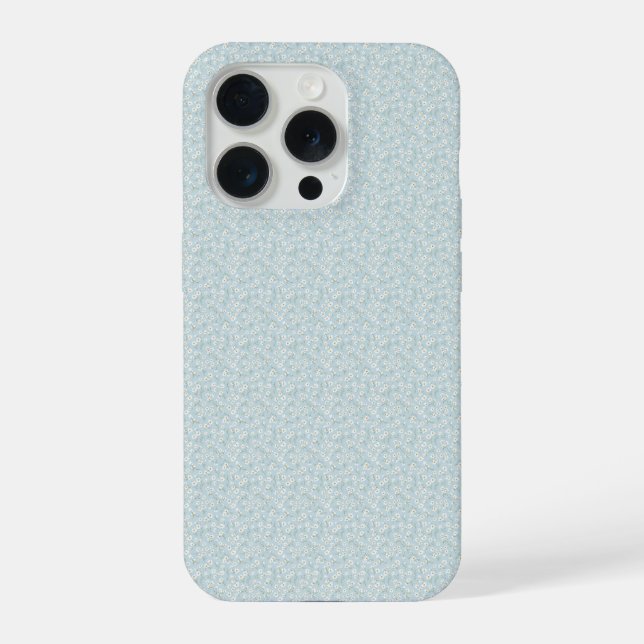 Coque iPhone Airy Chamomile & Sky Blue Wildflower Meadow (Verso)