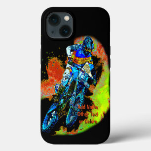 Etui iPhone 13 Ajouter un texte de nom (ou supprimer) Motocross R