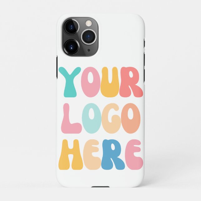Coque iPhone Ajouter votre entreprise Logo Moderne Minimal Simp (Dos)