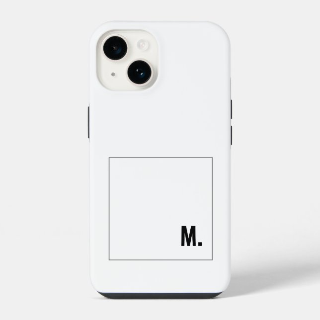 Coque iPhone Ajouter Votre Nom Modern Minimalist (Verso)