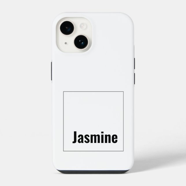 Coque iPhone Ajouter Votre Nom Modern Minimalist (Verso)