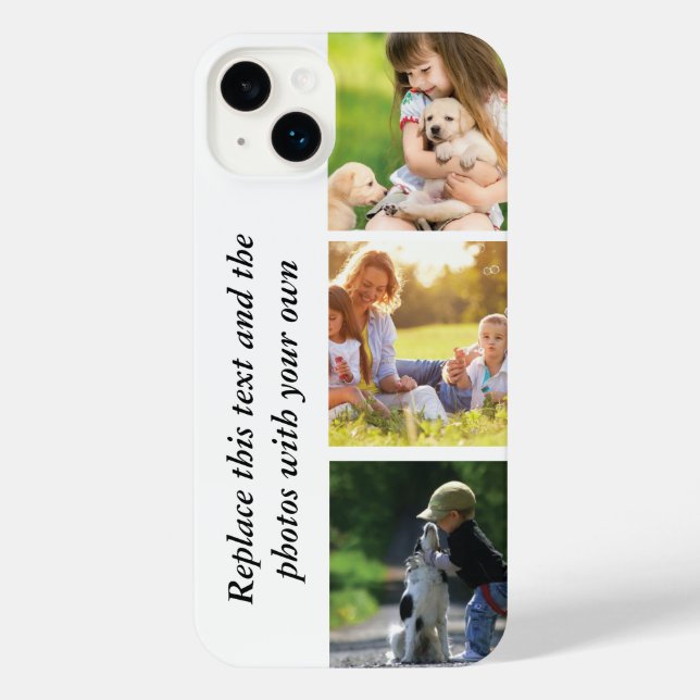 Coque iPhone Ajouter votre propre texte et photos (Verso)