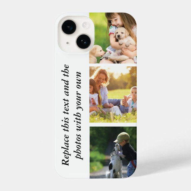 Coque iPhone Ajouter votre propre texte et photos (Verso)