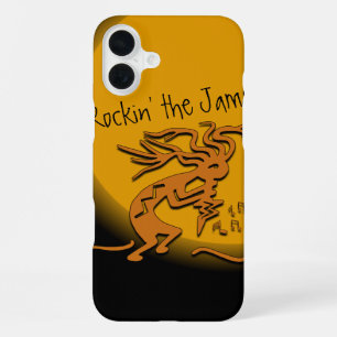 Coque iPhone 16 Plus Ajoutez Votre Nom Kokopelli Avec Des Notes De Musi