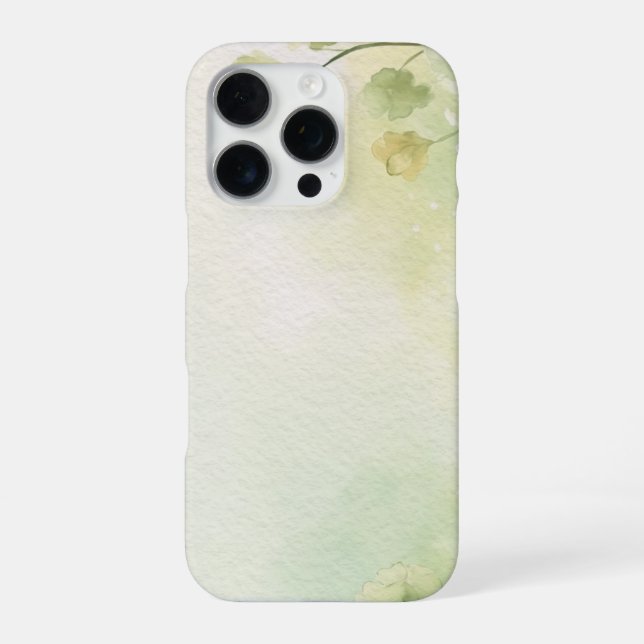 Coque iPhone Alchimilla Abstraite Florale verte douce (Verso)