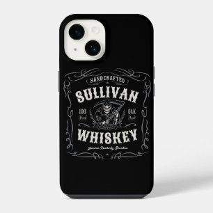 Coque Pour iPhone 14 Alcool Vintage ADD NOM Vieux Faucheur Whisky